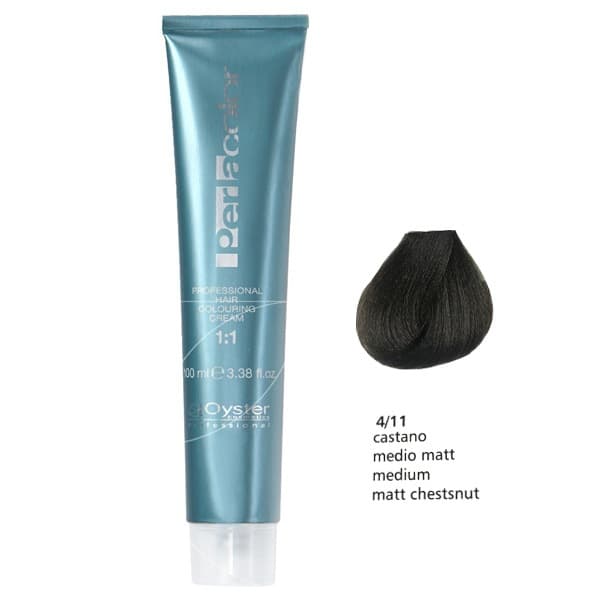 رنگ مو پرلاکالر اویستر واریاسیون فندقی زیتونی متوسط شماره ۴/۱۱ -Oyster Perla Color Hair Color Num 4/11