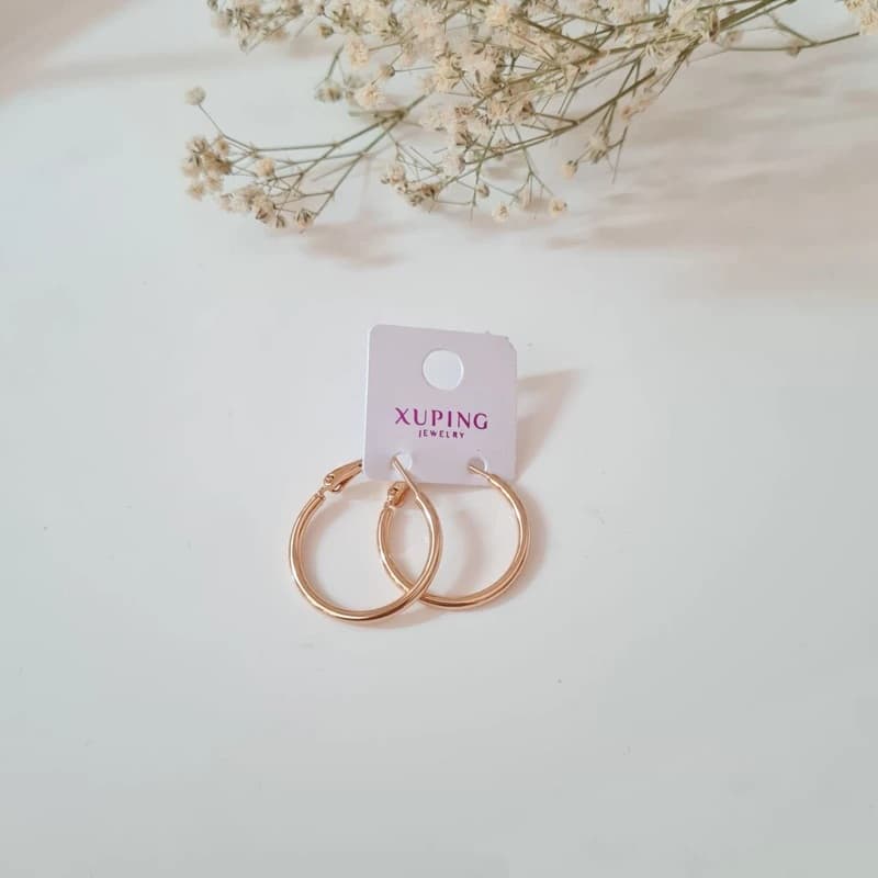 گوشواره زنانه ژوپینگ مدل حلقه ای ساده کد ZG2025 — تصویر ۶