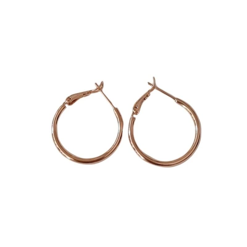 گوشواره زنانه ژوپینگ مدل حلقه ای ساده کد ZG2025