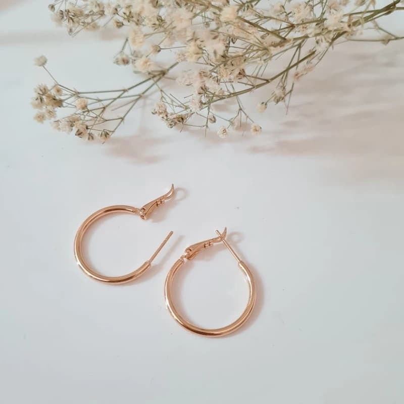 گوشواره زنانه ژوپینگ مدل حلقه ای ساده کد ZG2025 — تصویر ۷