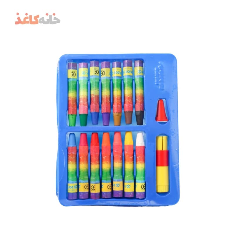 پاستل (مداد شمعی) 12 رنگ جعبه مقوایی آریا — تصویر ۲