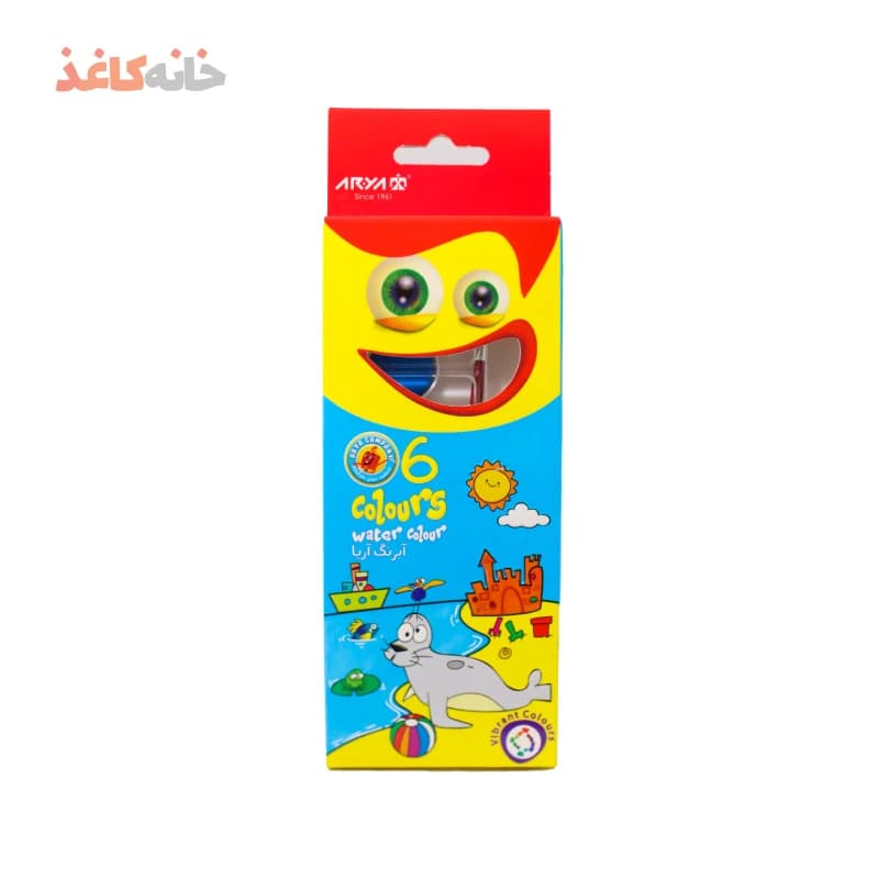 آبرنگ 6 رنگ طرح آریا