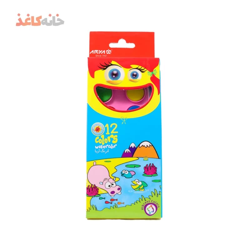 آبرنگ 12 رنگ طرح آریا