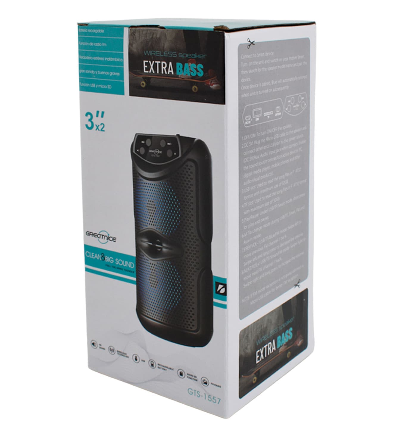 اسپیکر شارژی بلوتوثی گریت نایس مدل GTS-1557 — تصویر ۳