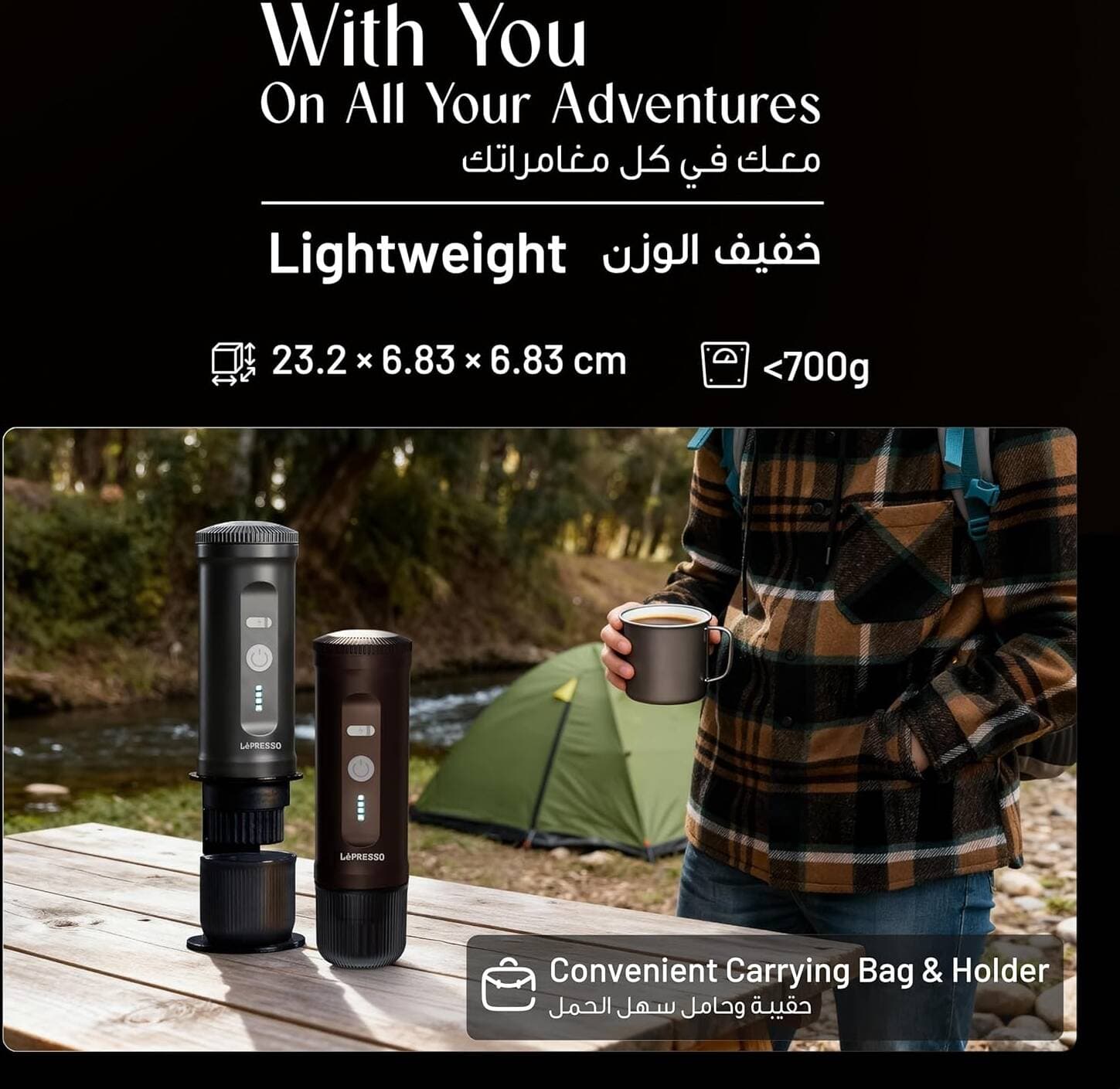 اسپرسوساز قابل حمل لپرسو مدل LePresso Portable 2-in-1 Espresso Maker 95W Power — تصویر ۴