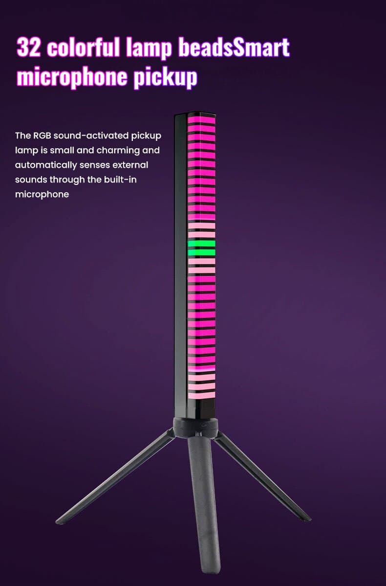 چراغ اکولایزر شارژی مدل D10 3D RGB 32LED — تصویر ۵