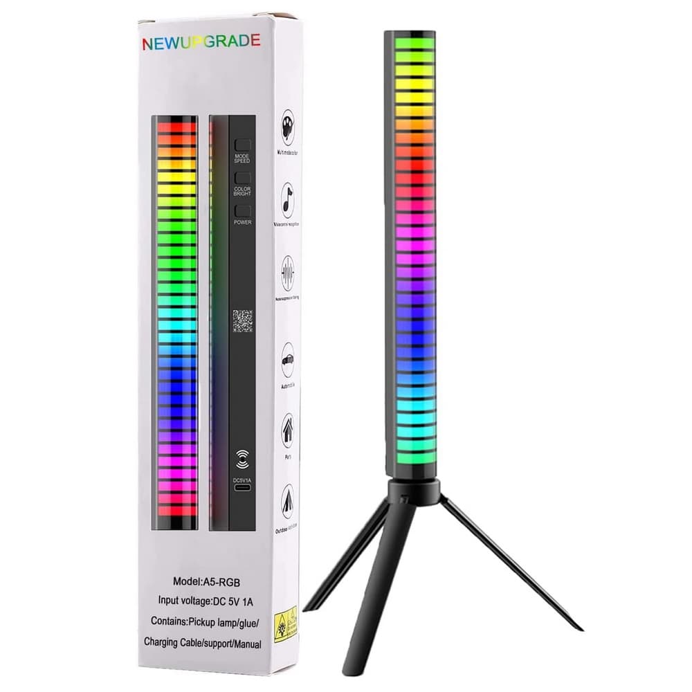 چراغ اکولایزر شارژی 32LED مدل A5 RGB 3D