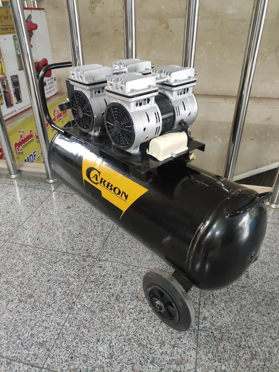 کمپرسور 100 لیتری چهار سیلندر سایلنت کربن مدل 750W
