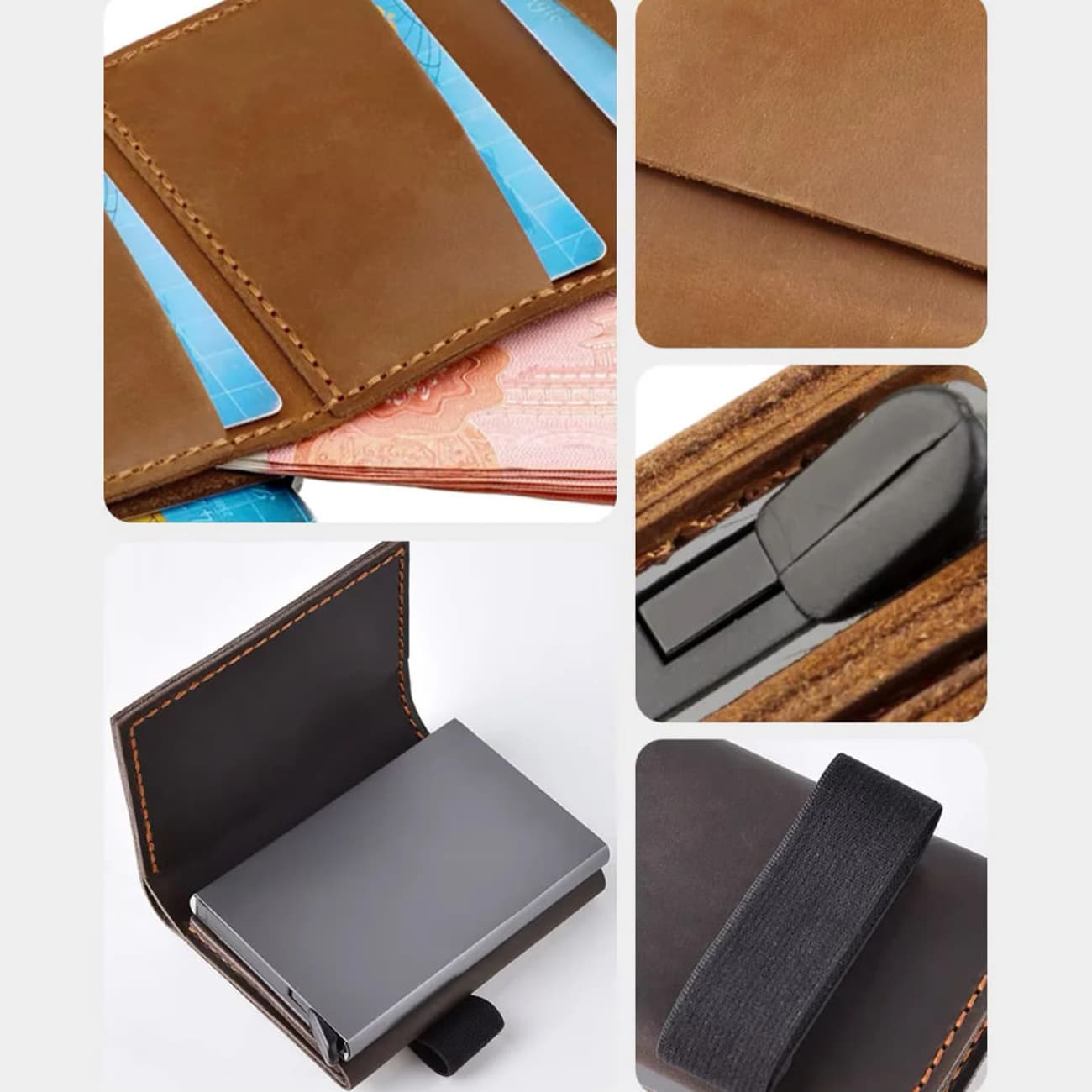کیف پول و جاکارتی چرمی لوکس کوتسی OT-013 — تصویر ۷