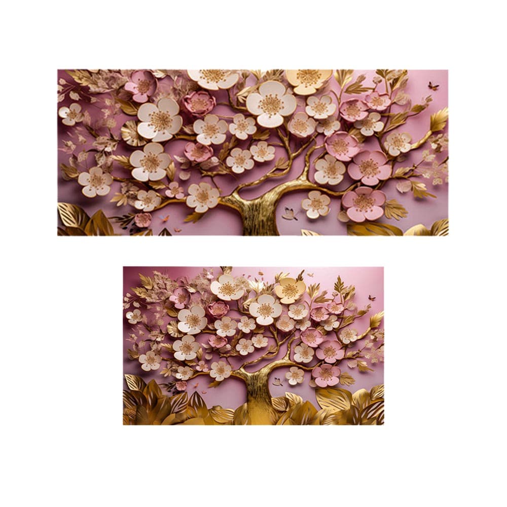 پادری طرح گل مدل درختچه طلایی MF0104 — تصویر ۴
