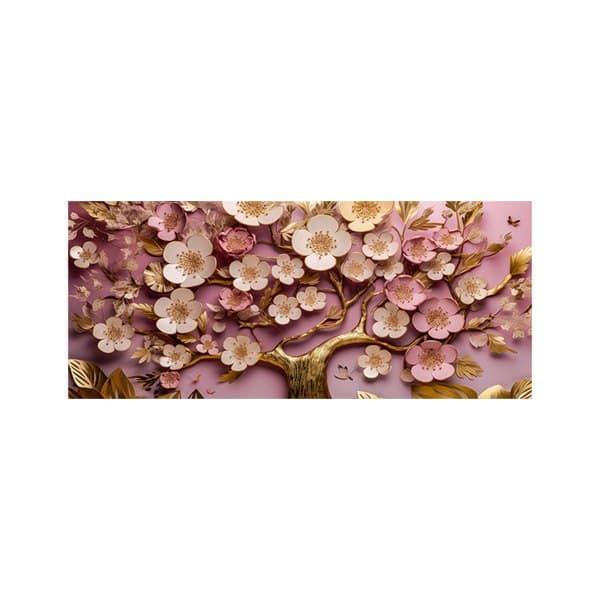 پادری طرح گل مدل درختچه طلایی MF0104 — تصویر ۳