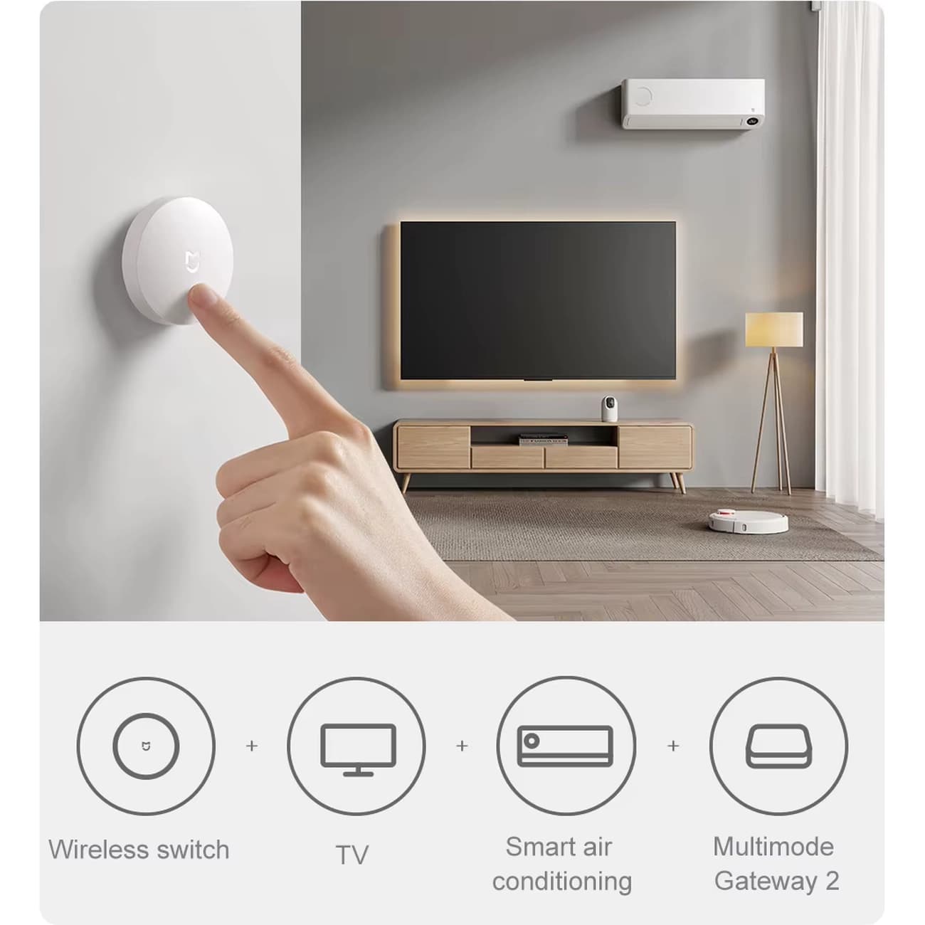 کلید کنترل هوشمند شیائومی Xiaomi اصل مدل XMWXKGO1LM نسخه بلوتوث — تصویر ۷
