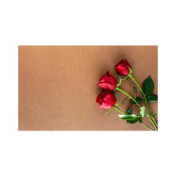 پادری طرح گل مدل سه شاخه گل رز زیبا MF0059