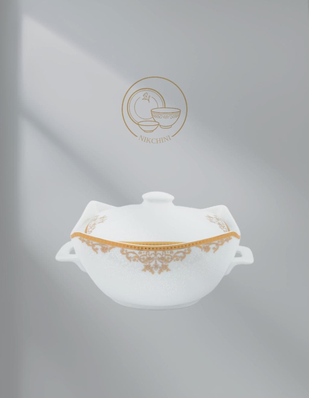سرویس چینی پردیس پرسلین طرح پاریس آوا 6 نفره 30 پارچه — تصویر ۲