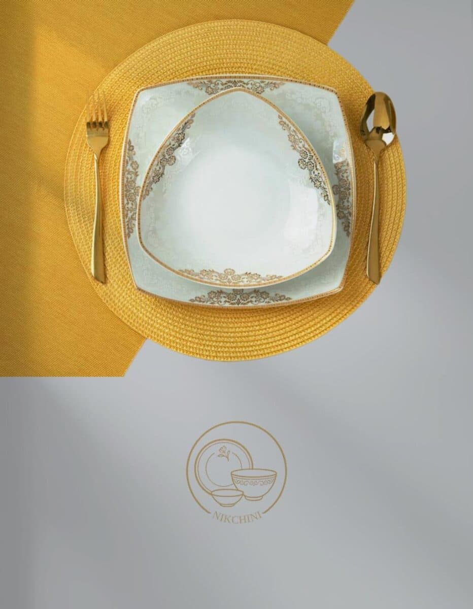 سرویس چینی پردیس پرسلین طرح پاریس یلدا 6 نفره 30 پارچه