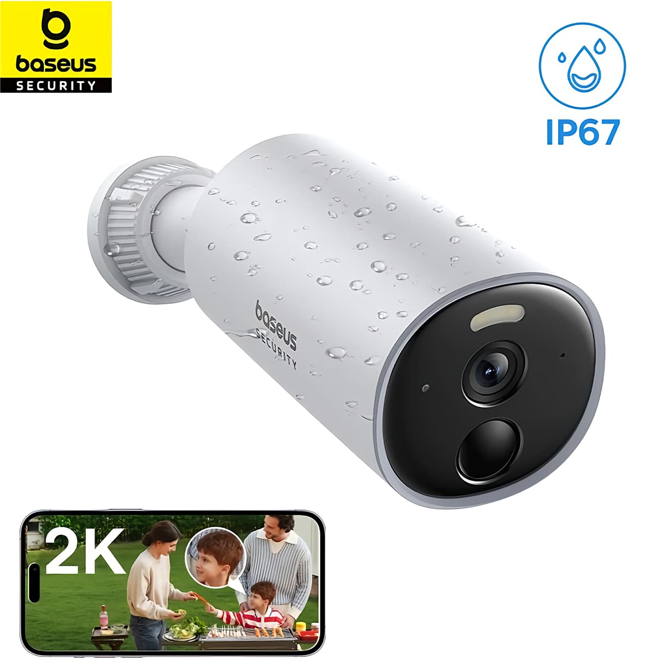 دوربین مداربسته هوشمند فضای باز ضدآب بیسوس B1 S0SV002130 — تصویر ۲