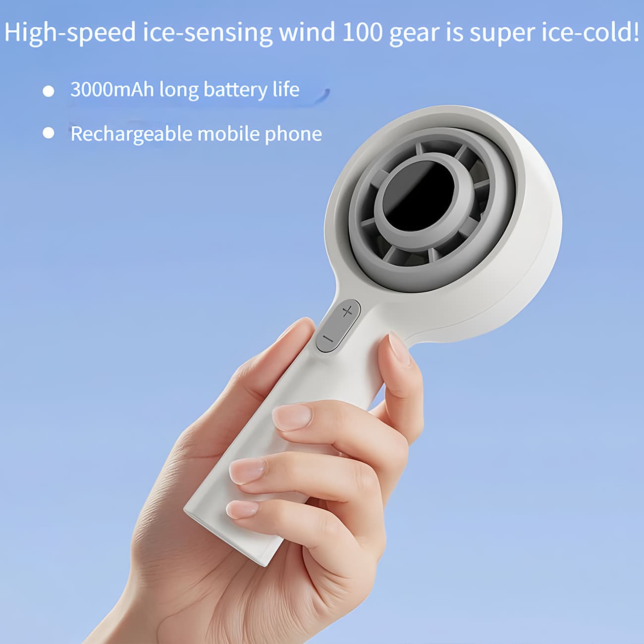 پنکه شارژی دستی دیجیتالی کوالیتل Qualitell مدل Y3 GXF06 قابل چرخش — تصویر ۷