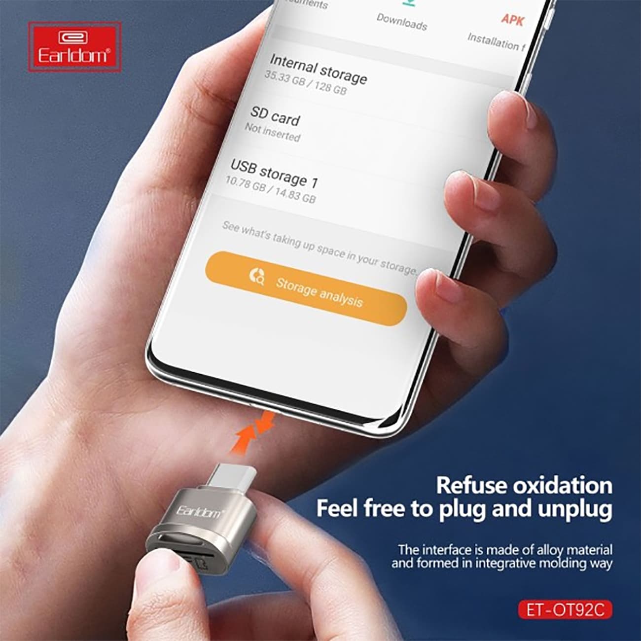 کارت خوان تایپ سی ارلدام OT92C — تصویر ۴