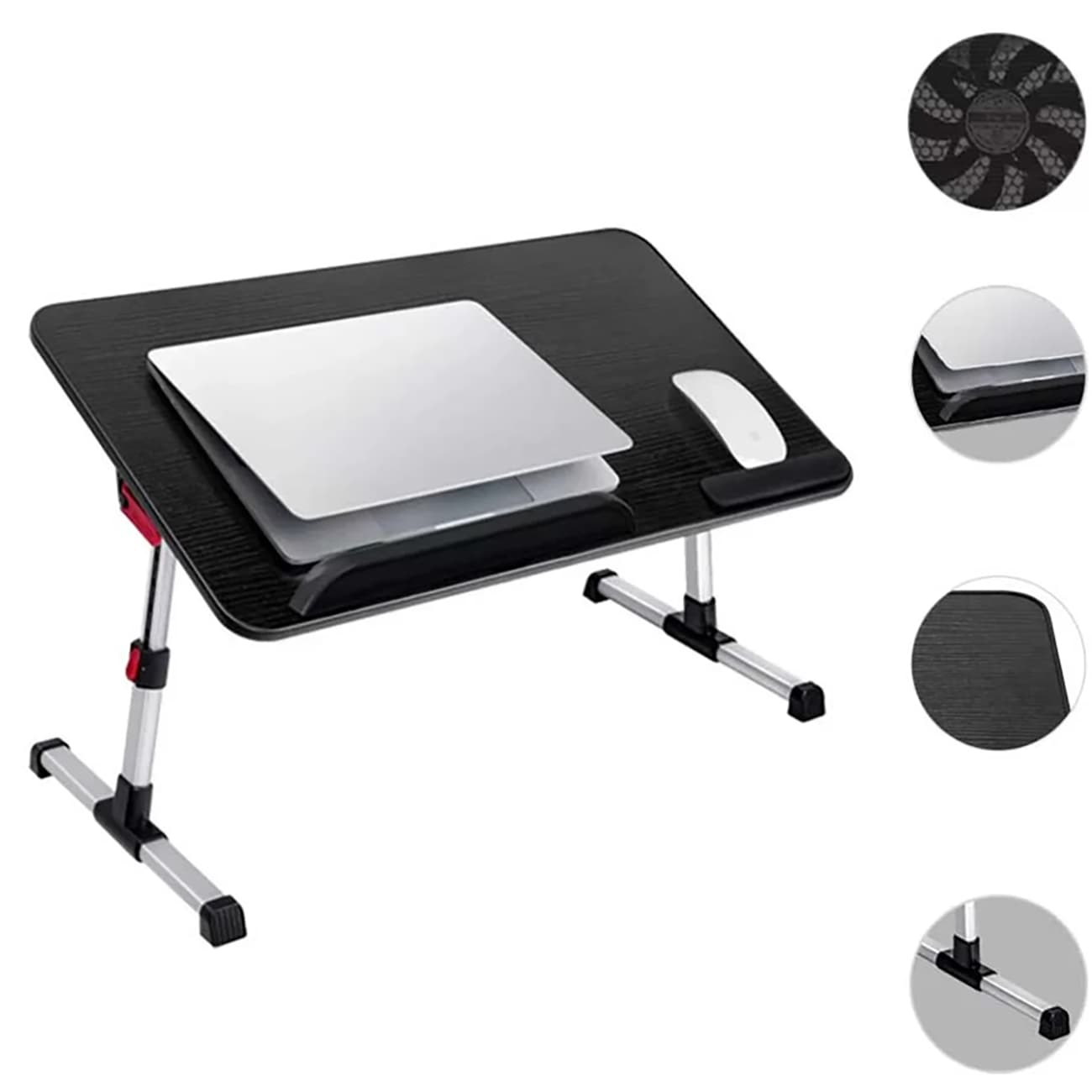 میز لپتاپ 16 تا 17 اینچ با فن خنک کننده سایجی A8 تاشو و قابل حمل — تصویر ۲