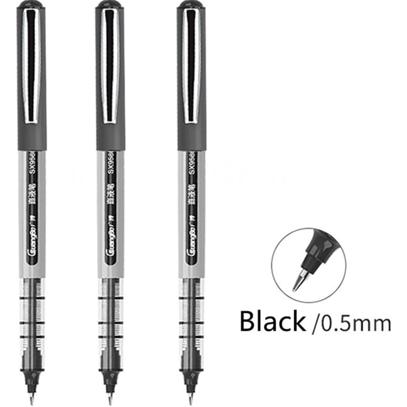 خودکار ژله ای مشکی رولر ROLLER مدل sx9586d نوک 0.5 میلیمتری 12 عددی — تصویر ۷
