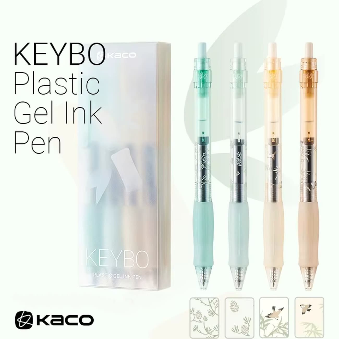 خودکار ژله‌ ای کاکو KACO اصلی نوک 0.5 میلی‌ متری 4 عددی مدل KEYBO