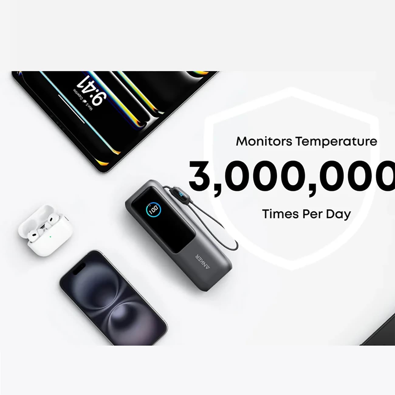 پاور بانک 25000 انکر Anker مدل A1695 توان 100 وات با کابل USB-C — تصویر ۵