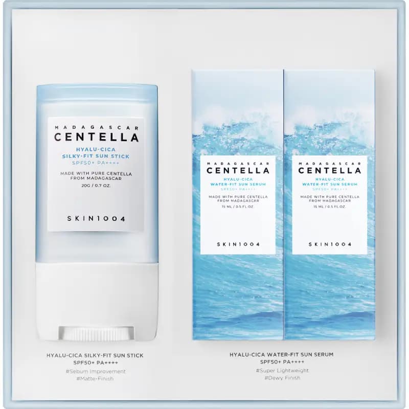 پک سه تایی ضد آفتاب سنتلا ماداگاسکار Skin 1004 Madagascar Centella مدل HYALU-CICA