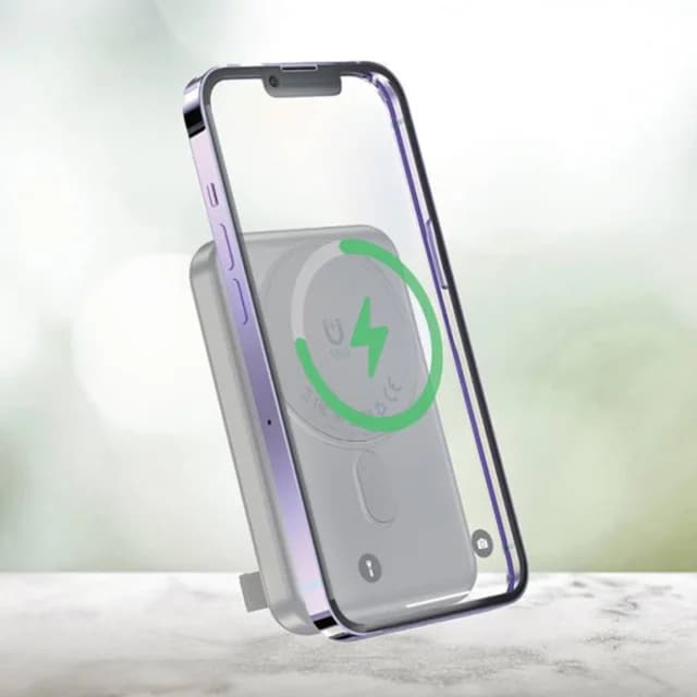 پاوربانک وایرلس مگنتی 15 وات، Type-C و USB فست شارژ 22.5 وات 10000 گرینلاین GL-PB60 LAGOS — تصویر ۶