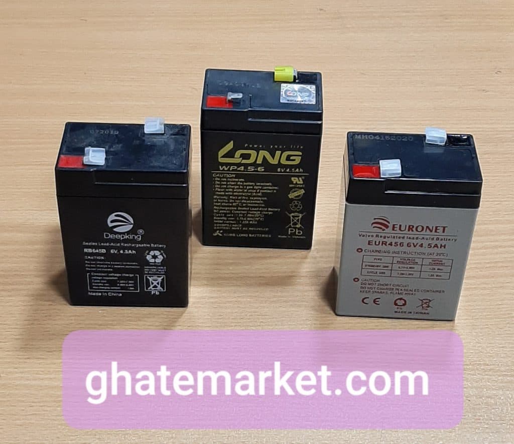 باتری کتابی 12 ولت جاروشارژی کیپ
