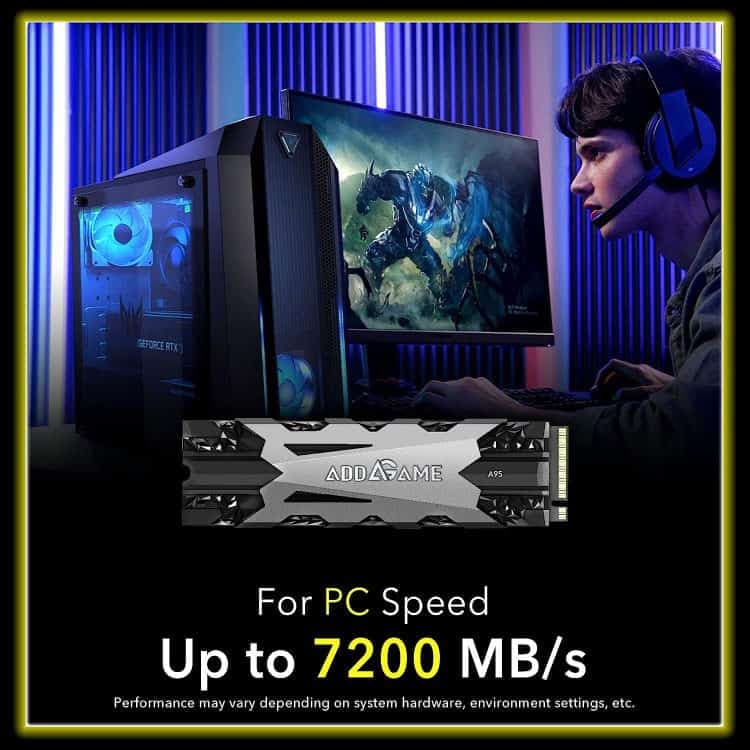حافظه اس اس دی ADDLINK ADDGAME A95 – Series A دارای هیت سینک – 4TB — تصویر ۶