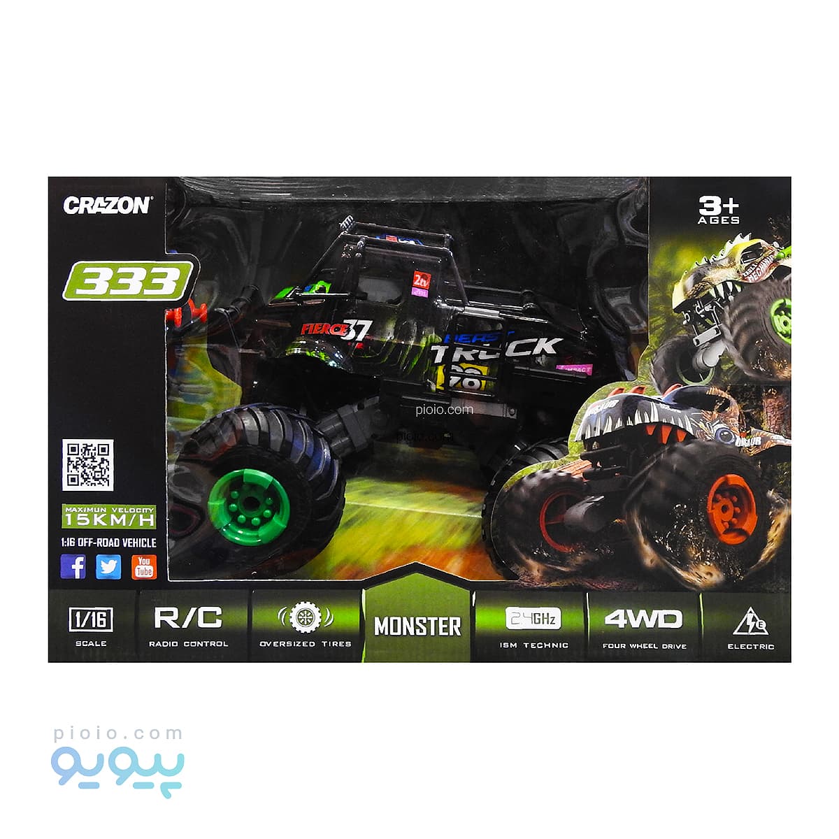 ماشین کنترلی آفرود برند Crazone مدل DJ19161-6 — تصویر ۴