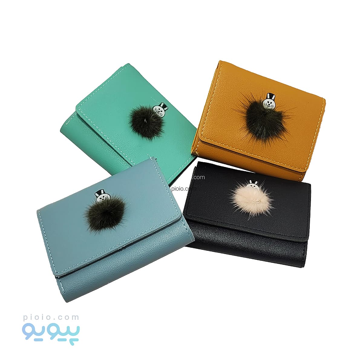 کیف پول سه لت تاشو طرح خرگوش خزدار