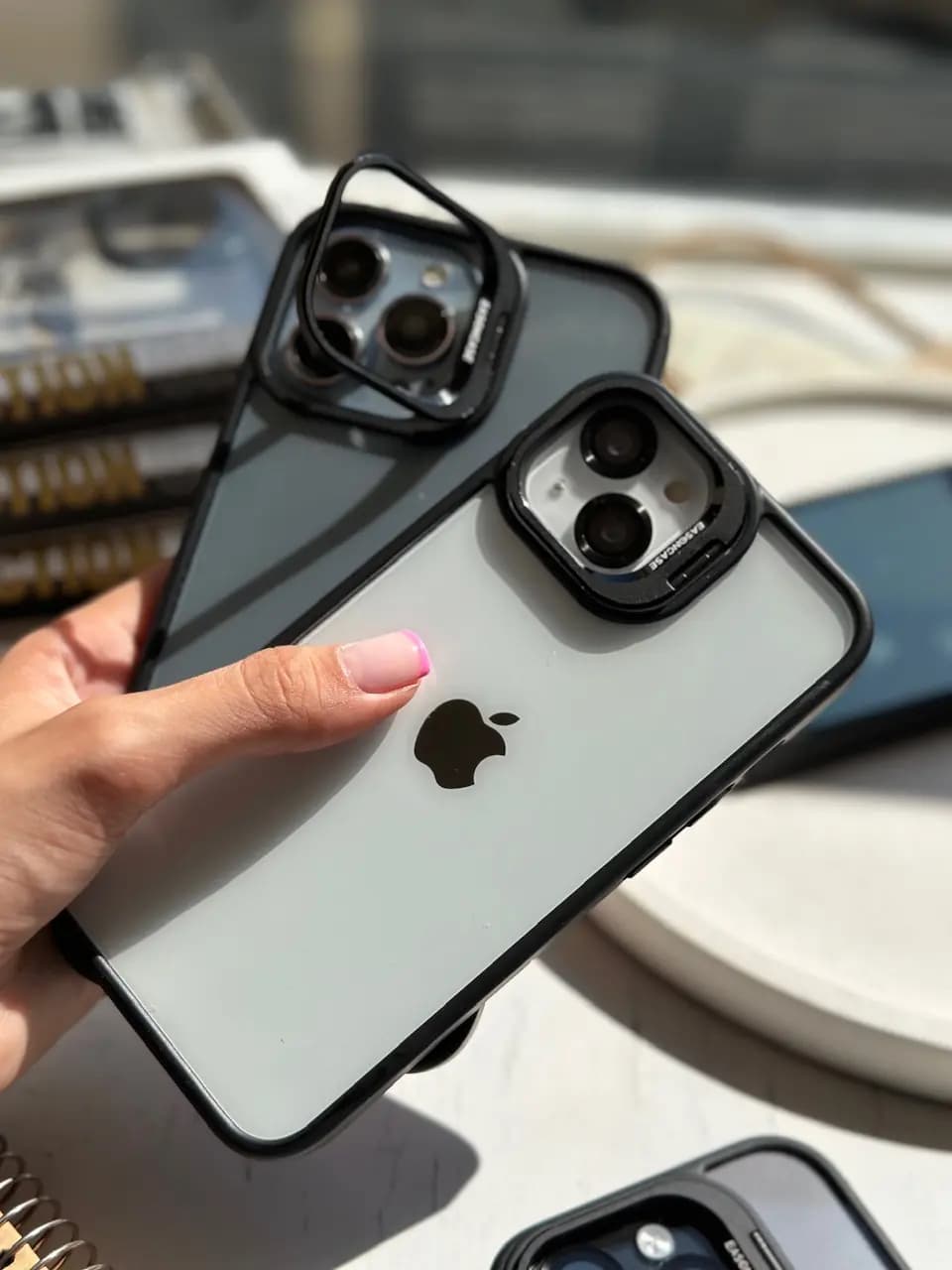 قاب Black Eason Case همراه با محافظ لنز رینگی (کدC1362) — تصویر ۵