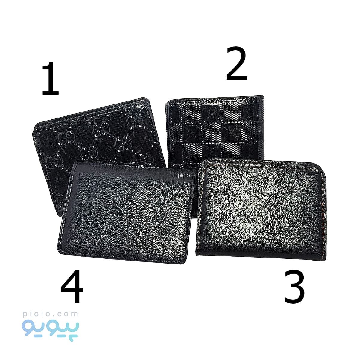 کیف جا کارتی دکمه ای چرم لاکچری — تصویر ۳