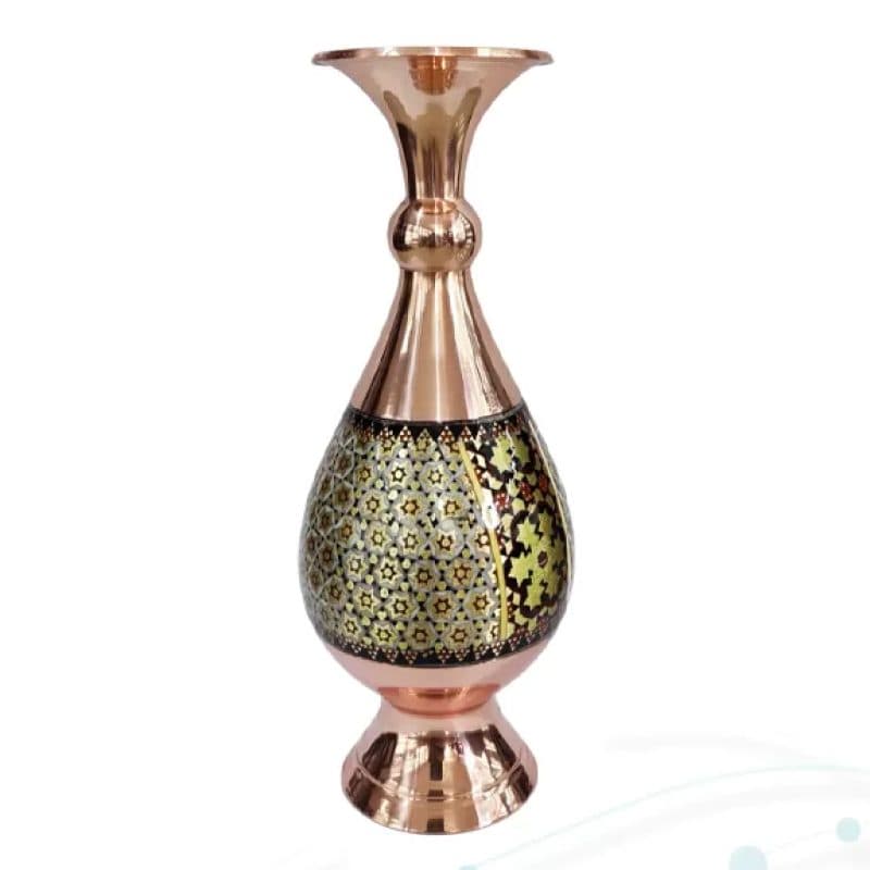 حافظ پالتویی چرم با گلدان خاتم و خودکار و روان نویس — تصویر ۷