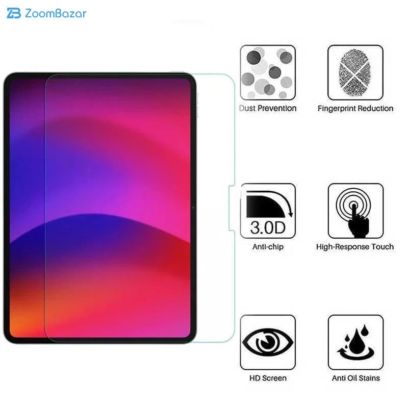 گلس بوف مدل 5D مناسب برای تبلت اپل iPad Pro 11 2024/ Air 11 2024 — تصویر ۱۲