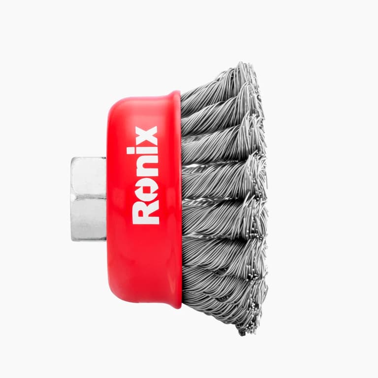 فرچه سیمی کاسه ای گره ای ۷۵ میلی متری رونیکس مدل RONIX RH-9942 — تصویر ۵