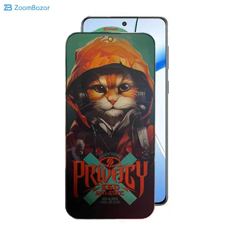 گلس پرایوسی اپیکوی مدل Privacy Hoodie Cat مناسب برای گوشی موبایل وان پلاس Nord CE4/ Nord CE3/ 10R/ 10T/ Ace Pro/ Ace/ 10R 150W — تصویر ۱۱