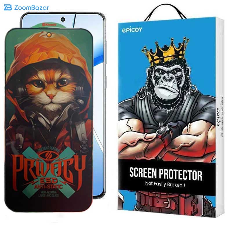 گلس پرایوسی اپیکوی مدل Privacy Hoodie Cat مناسب برای گوشی موبایل وان پلاس Nord CE4/ Nord CE3/ 10R/ 10T/ Ace Pro/ Ace/ 10R 150W — تصویر ۲