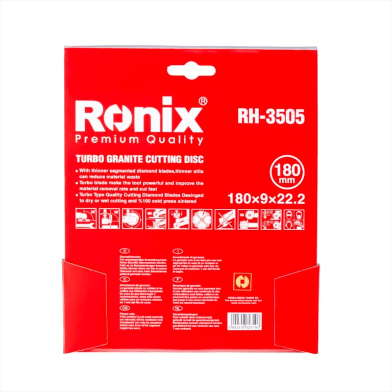 صفحه گرانیت بر توربو ۱۸۰ میلی متری رونیکس مدل RONIX RH-3505 — تصویر ۶