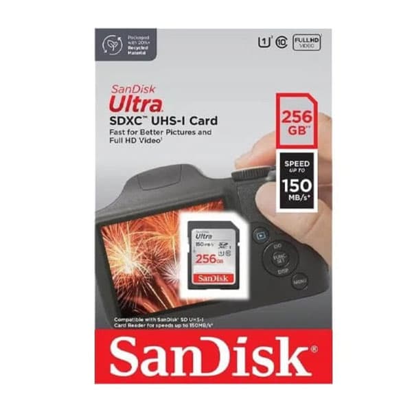 کارت حافظه SDXC سن دیسک مدل Ultra کلاس 10 استاندارد UHS-I U1 سرعت 150MBps ظرفیت 256 گیگابایت — تصویر ۲