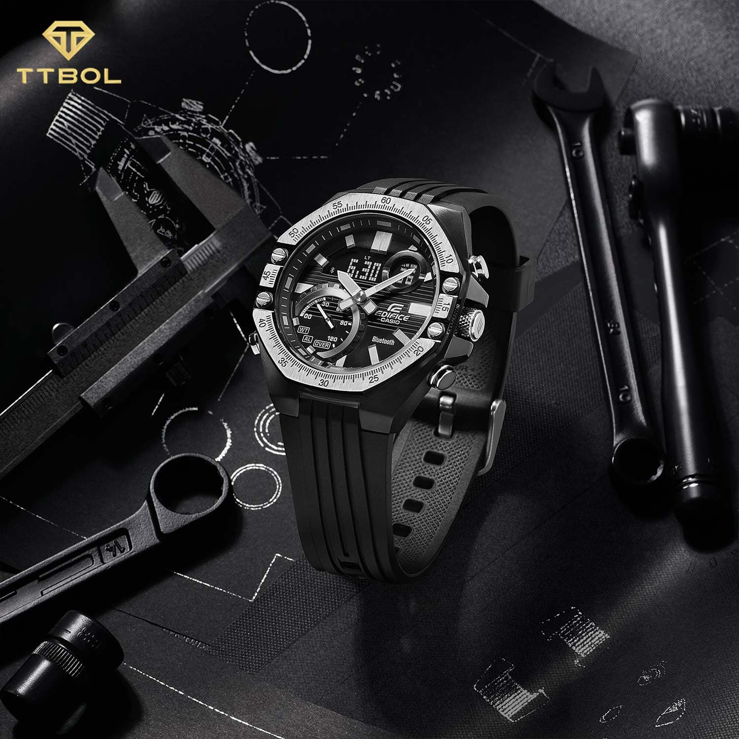 ساعت مچی مردانه کاسیو ادیفایس CASIO EDIFICE ECB-10TP-1A — تصویر ۳