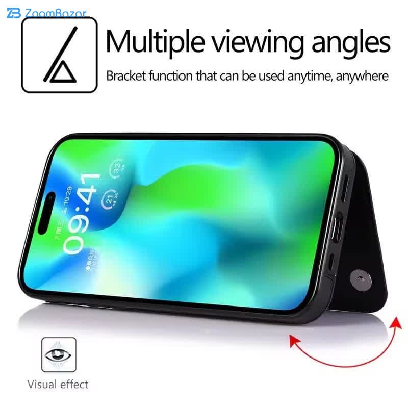 کاور اِپیکوی مدل Leather Detachable Wallet مناسب برای گوشی موبایل اپل iPhone 16 Pro Max — تصویر ۵