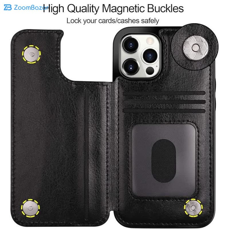 کاور اِپیکوی مدل Leather Detachable Wallet مناسب برای گوشی موبایل اپل iPhone 16 Pro Max — تصویر ۳