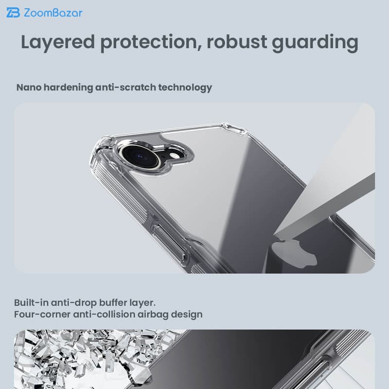 قاب نیلکین مدل Nature TPU Pro مناسب برای گوشی موبایل اپل iPhone 16e — تصویر ۴