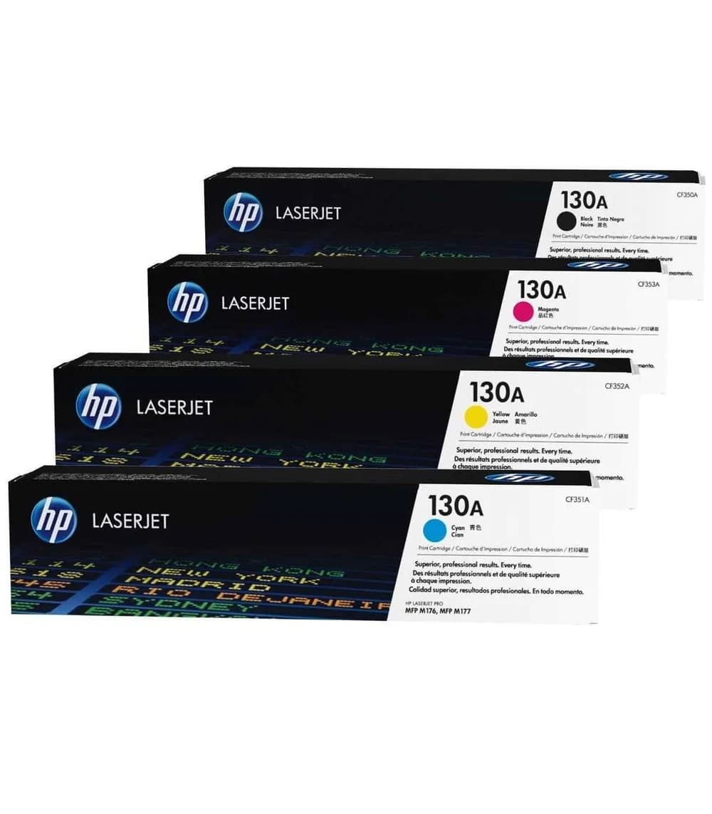 کارتریج چهار رنگ 130A | پک کامل تونر رنگی HP 130A (گرید A+)