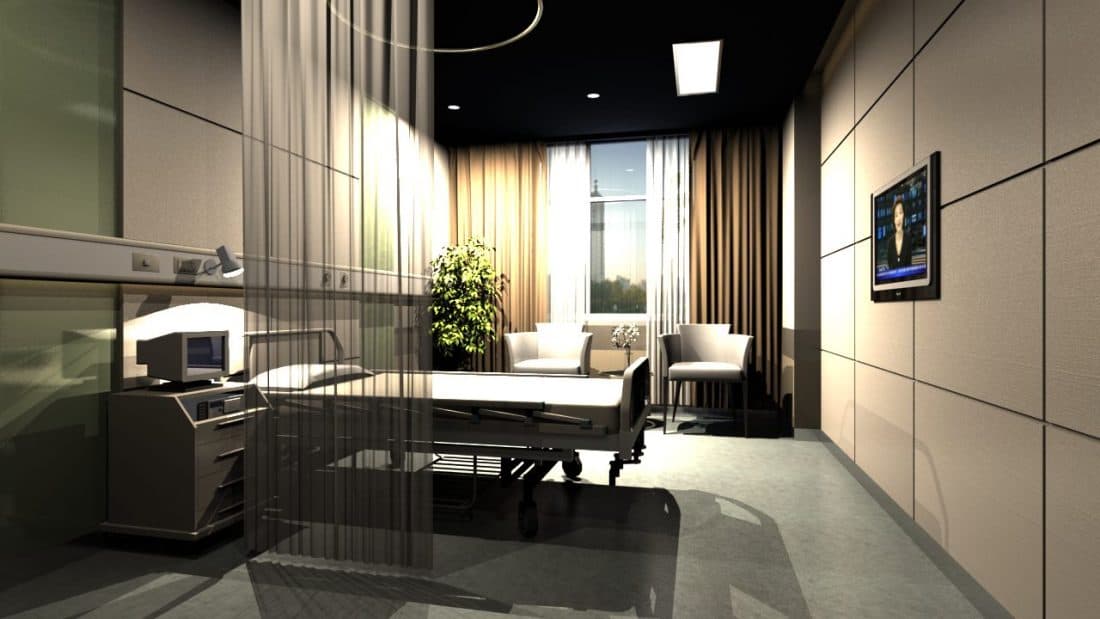 دانلود پروژه آماده سه بعدی نمای داخلی بیمارستان Hospital 3D