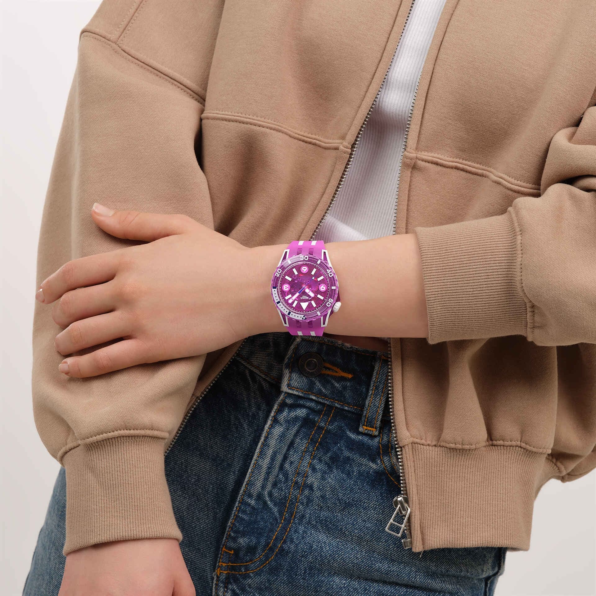 ساعت سواچ مدل SWATCH FLOWER HAT (SSCU09P100) — تصویر ۵