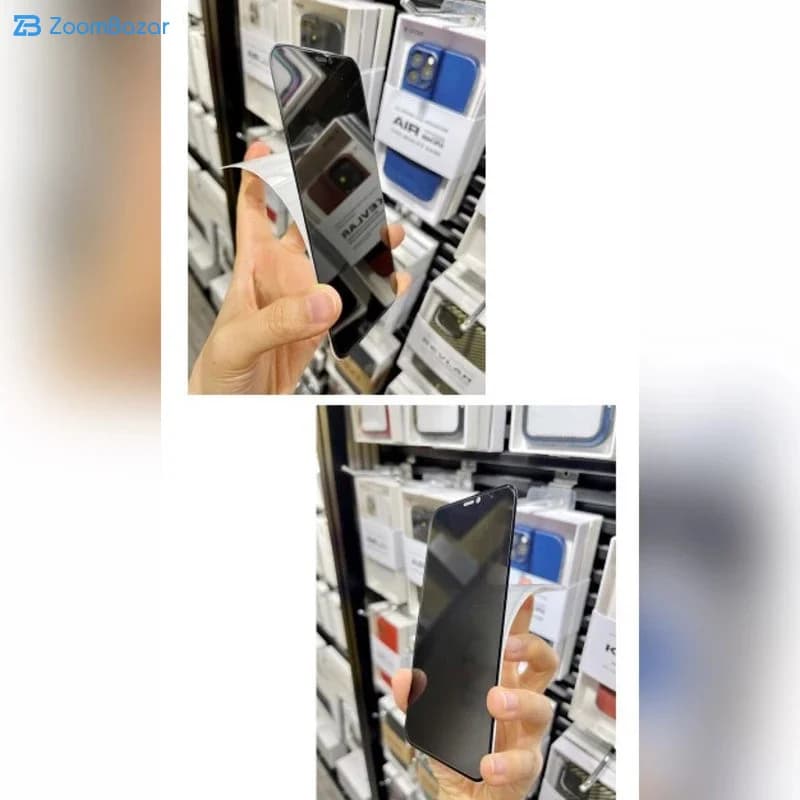 گلس کی زد دو مدل Privacy-Glass مناسب برای گوشی موبایل اپل 16e/14/13 Pro/13 — تصویر ۱۱