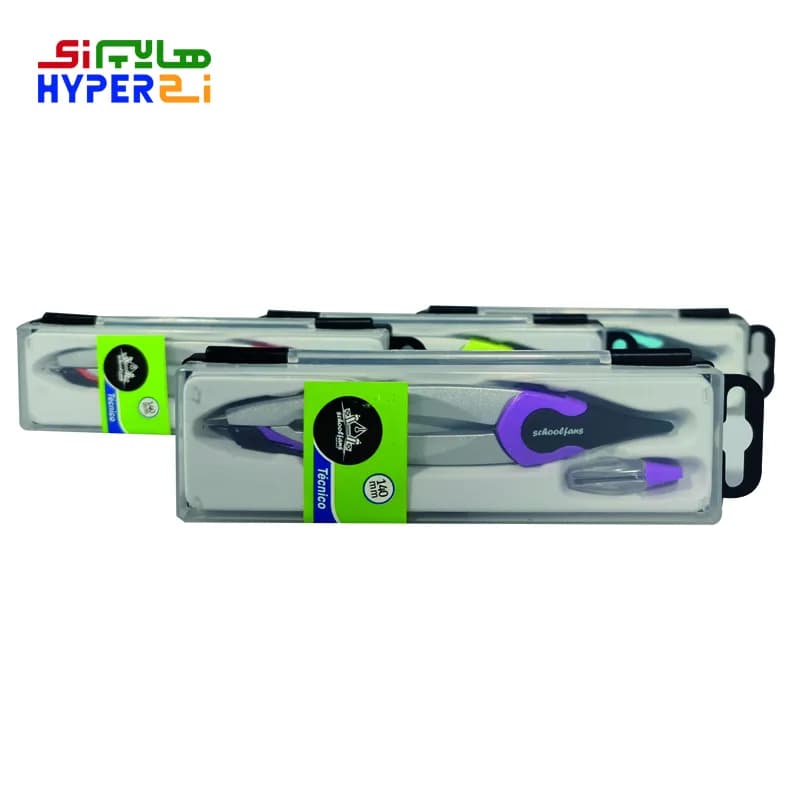 پرگار اسکول فنس بنفش 140mm